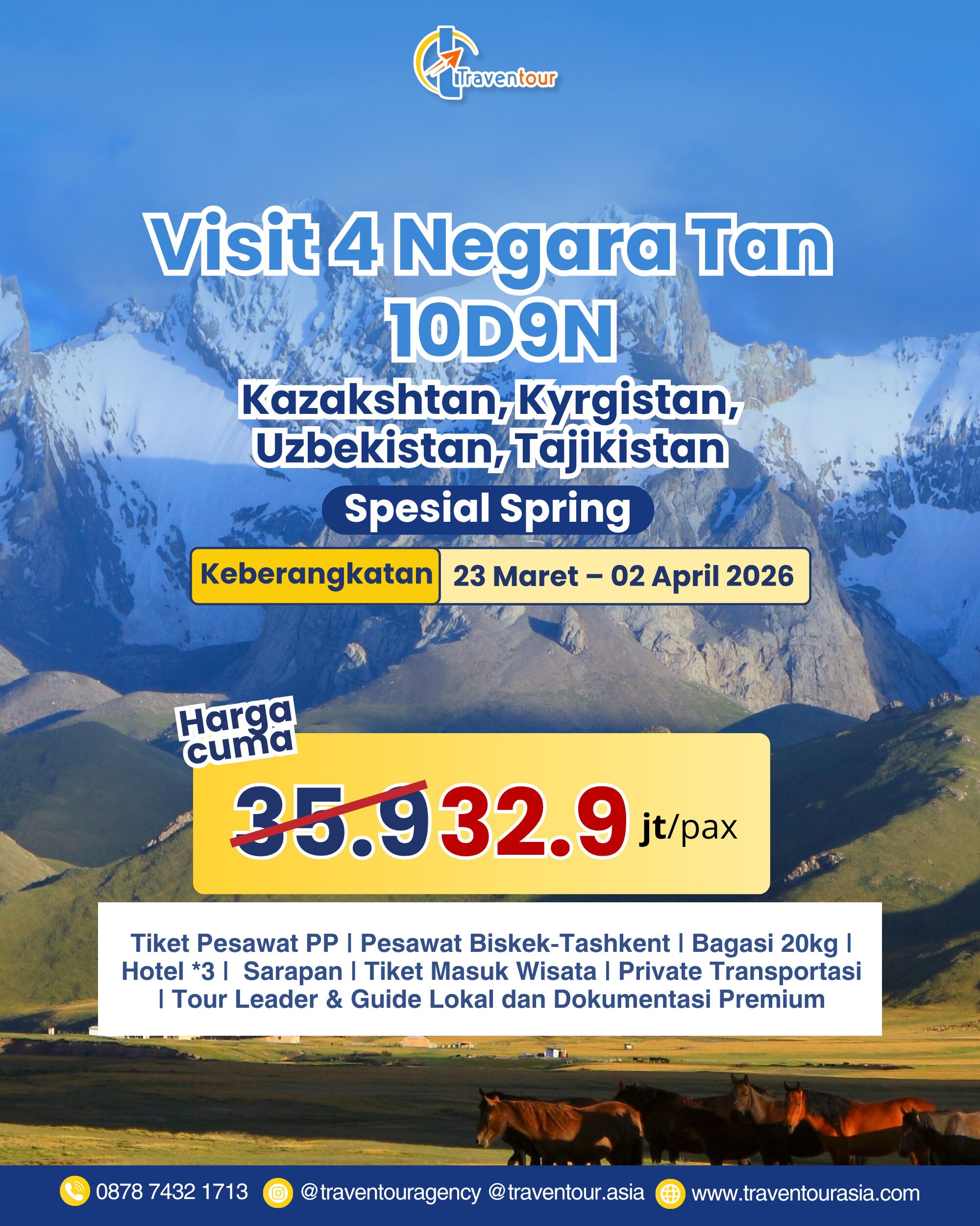 Visit 4 Negara Tan 10D9N Maret - April 2026