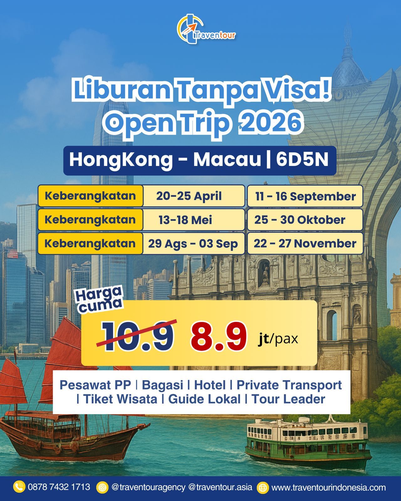 Liburan Tanpa Visa! Open Trip 2026