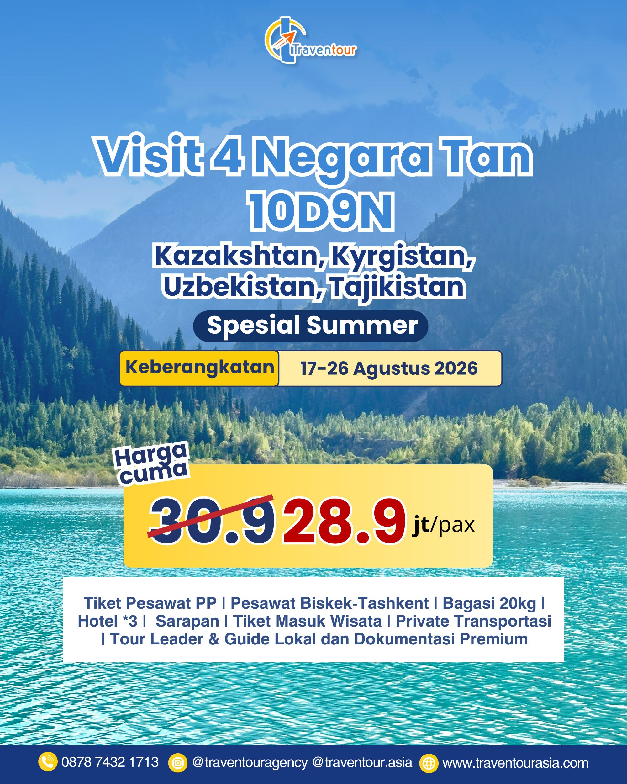 Visit 4 Negara Tan 10D9N Agustus 2026